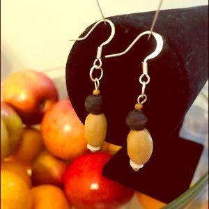 Wood Bead Earrings